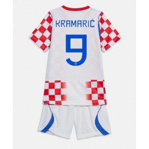 Kroatien Andrej Kramaric #9 Hjemmebanetrøje Børn VM 2026 Kortærmet (+ Korte bukser)